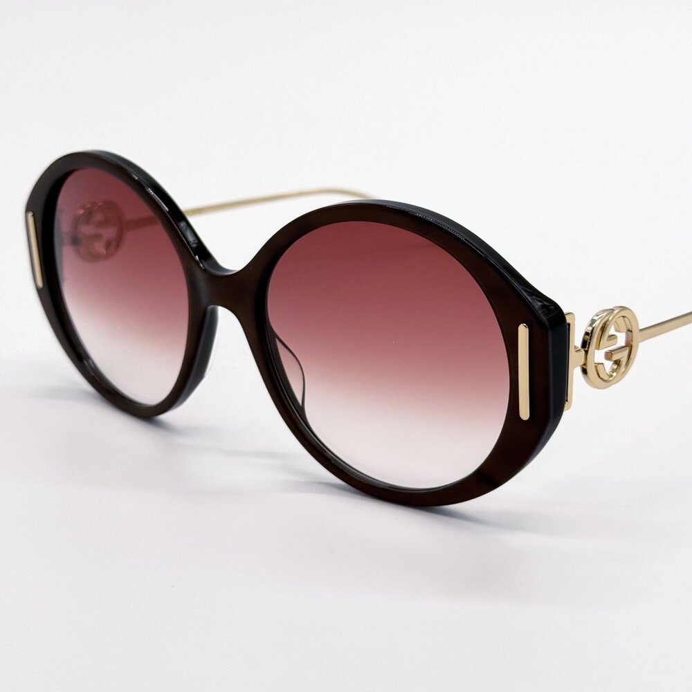 NEW GUCCI SUNGLASSES GG1202S 004 GOLD/BLACK WOMEN EYEWEAR GUCCI - Picture 5 of 12